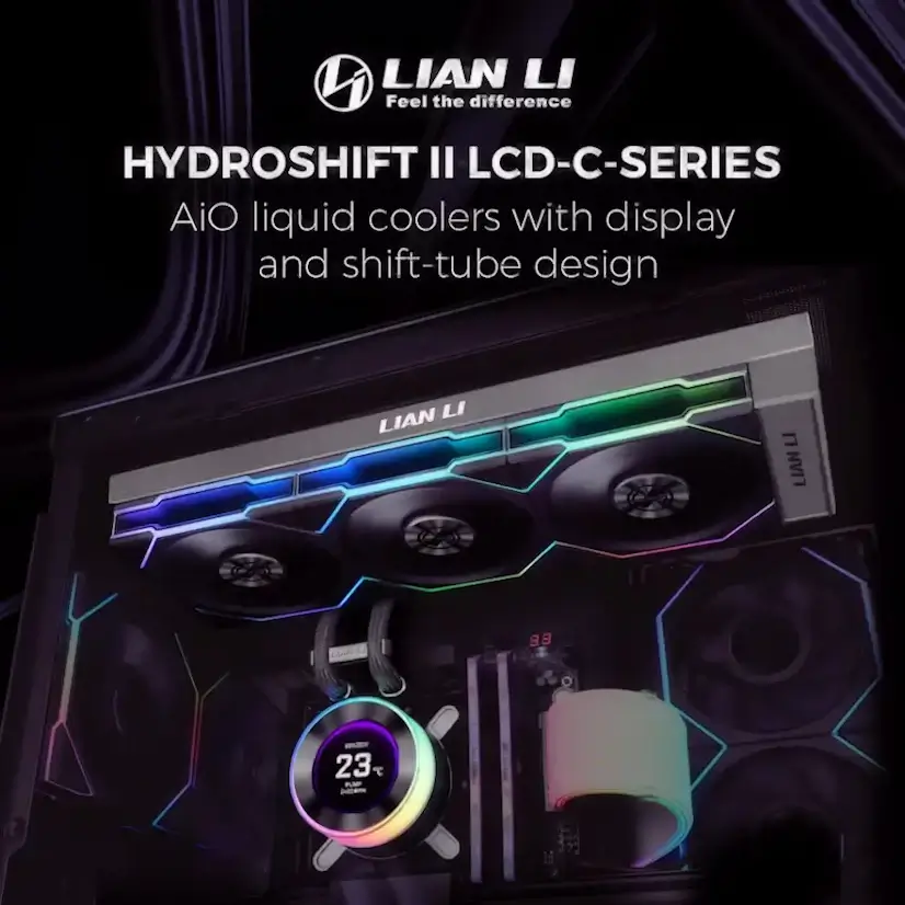 Montaje Refrigeración Líquida LIAN LI Hydroshift II LCD Gaming PC Mangirón